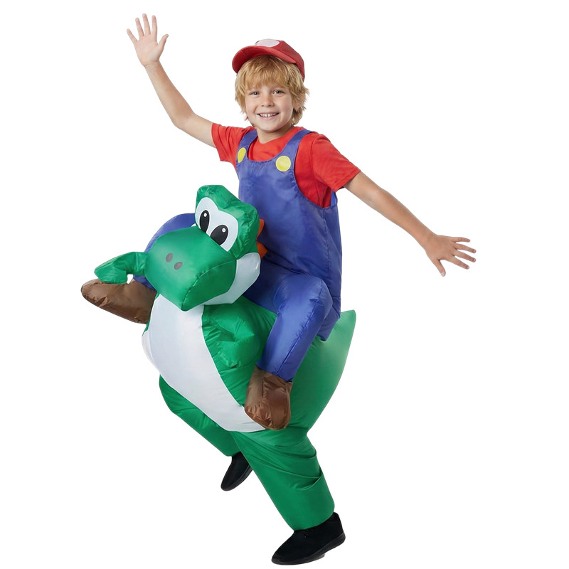 Inflatable Dinosaur Costume Adult - パーティー パフォーマンス コスチューム 大人 子供 配管工
