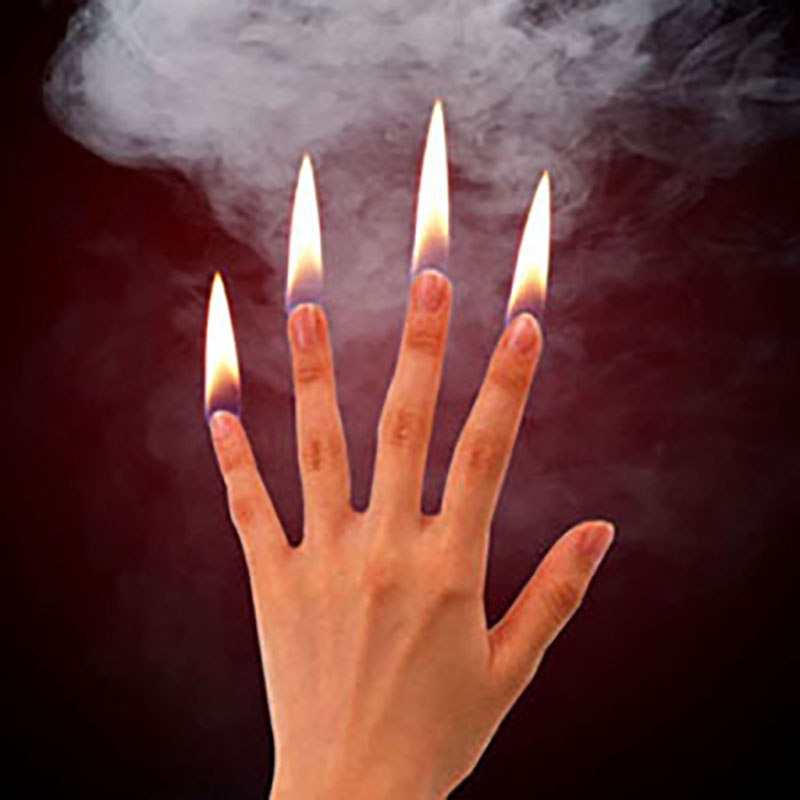 Thumb Tip Magic Trick Set - 4ピース/セット指火災手品火災登場親指先端magiaプロのマジシャン舞台の幻想ギミックアクセサリー小道具