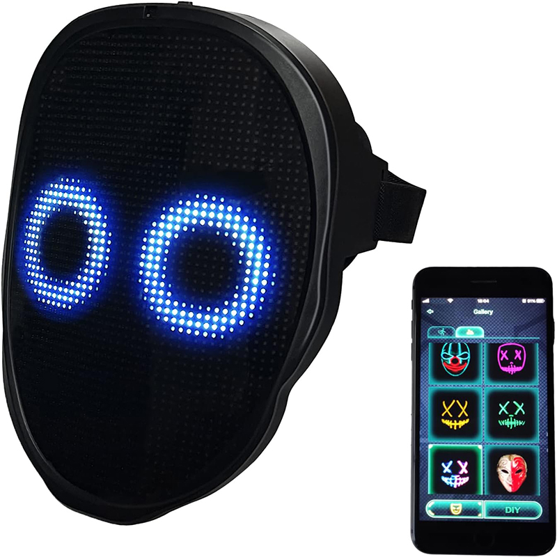 Led Purge Mask Halloween - パーティー LED ライトアップ マスク ジェスチャー センシング