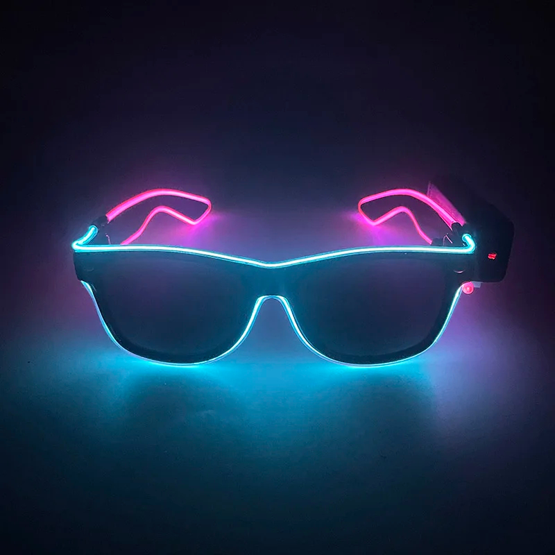 Glow In The Dark Party Glasses - 新しいクールなワイヤレス発光LEDライトアップメガネ、光るネオンサングラス、結婚式、レイブ、フェスティバル、パーティー、ディスコ、ナイトクラブ、ギフトに