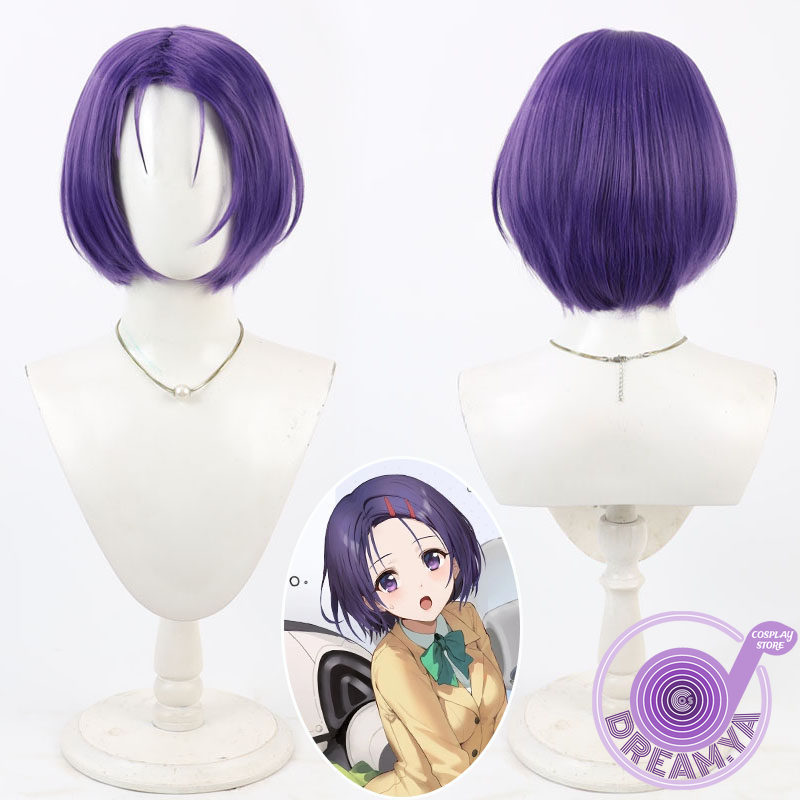 Anime Cosplay Wig Heat Resistant - 彩蓮寺春菜 コスプレウィッグ パープル ショート アズールレーン 人工毛
