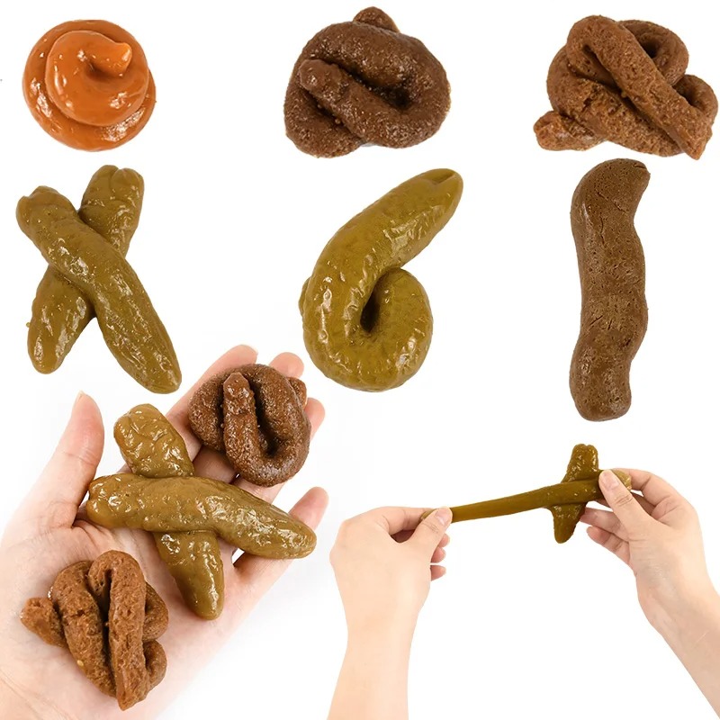 Fake Poop Gag Gift - リアルな質感の安全で柔らかいプラスチック製の偽うんち 面白いいたずらおもちゃ ジョークゲーム パーティーギフト ストレス解消グッズ スクイッシュトイ