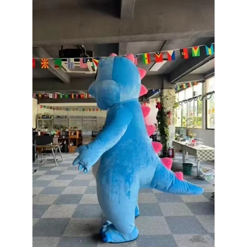 Inflatable Dinosaur Costume Adult - 2 メートル/2.6 メートルインフレータブルブルードラゴン大人用マスコット衣装漫画恐竜ロールプレイング映画キャラクターブルードラゴン衣装バッテリーなし