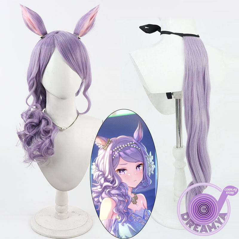 Anime Cosplay Wig Heat Resistant - メジロ コスプレウィッグ ウマ娘 プリティーダービー パープル 耐熱人工毛