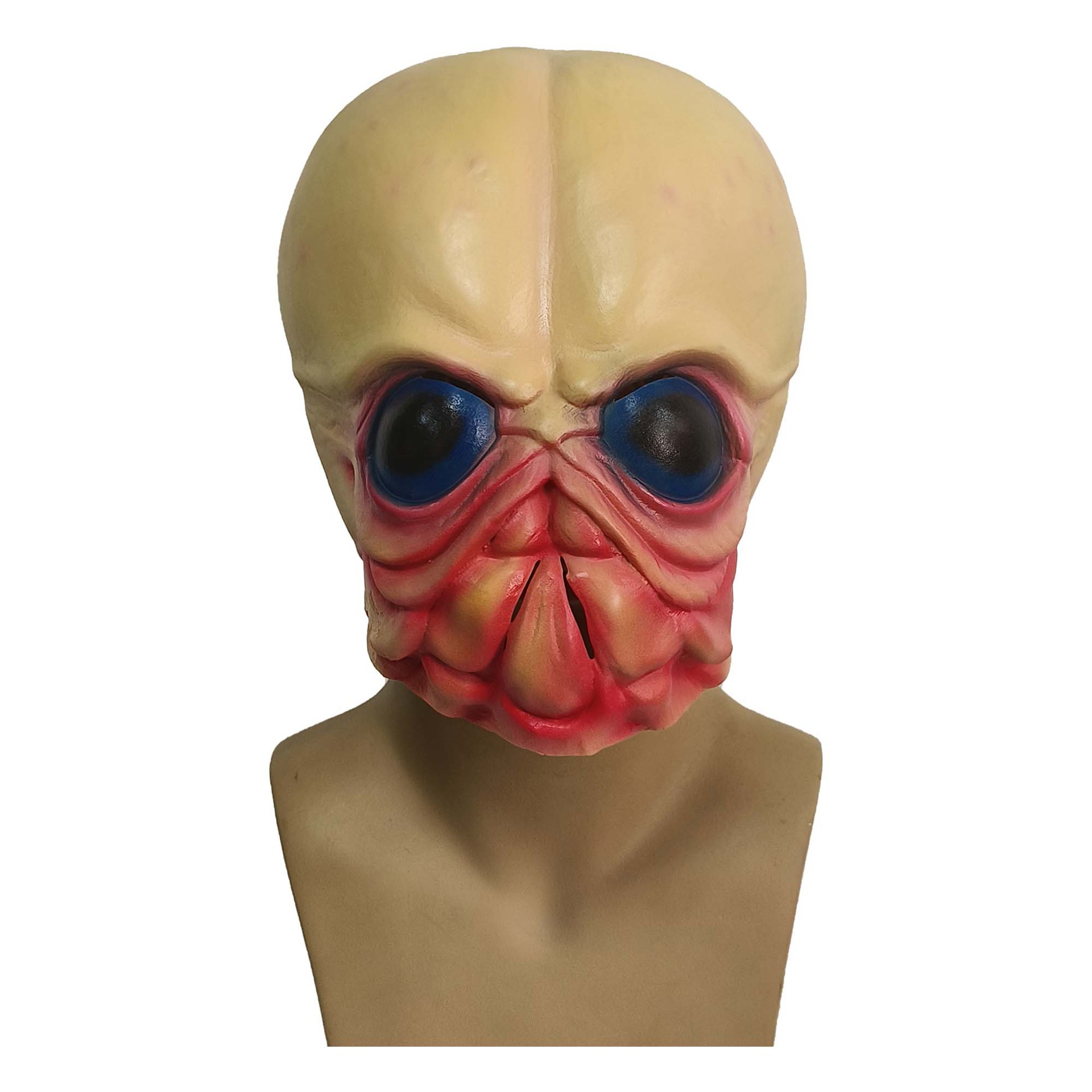 Latex Alien Mask Realistic - エイリアンマスク、ハロウィンカーニバルコスプレパーティー用のリアルなラテックス製の恐ろしいエイリアンフェイスマスク