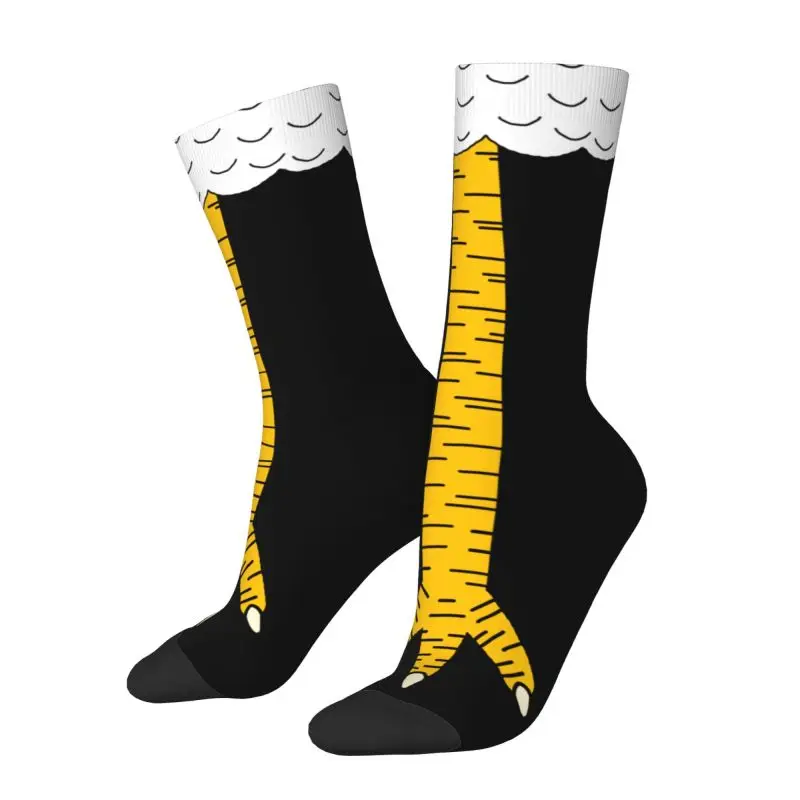男性と女性のための動物のモチーフ,クルーソックス,クール,面 - Funny Chicken Leg Socks のレビューと価格