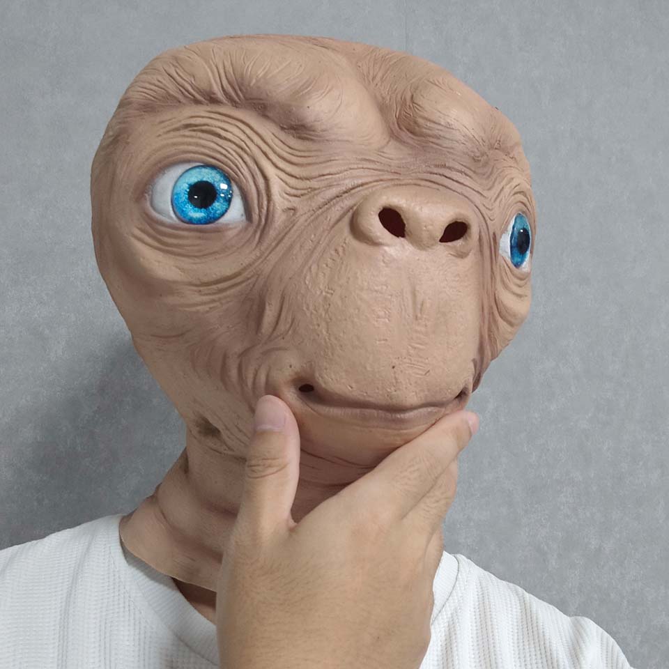 リアルなETエイリアンラテックスマスク ハロウィンカーニバル - Latex Alien Mask Realistic のレビューと価格