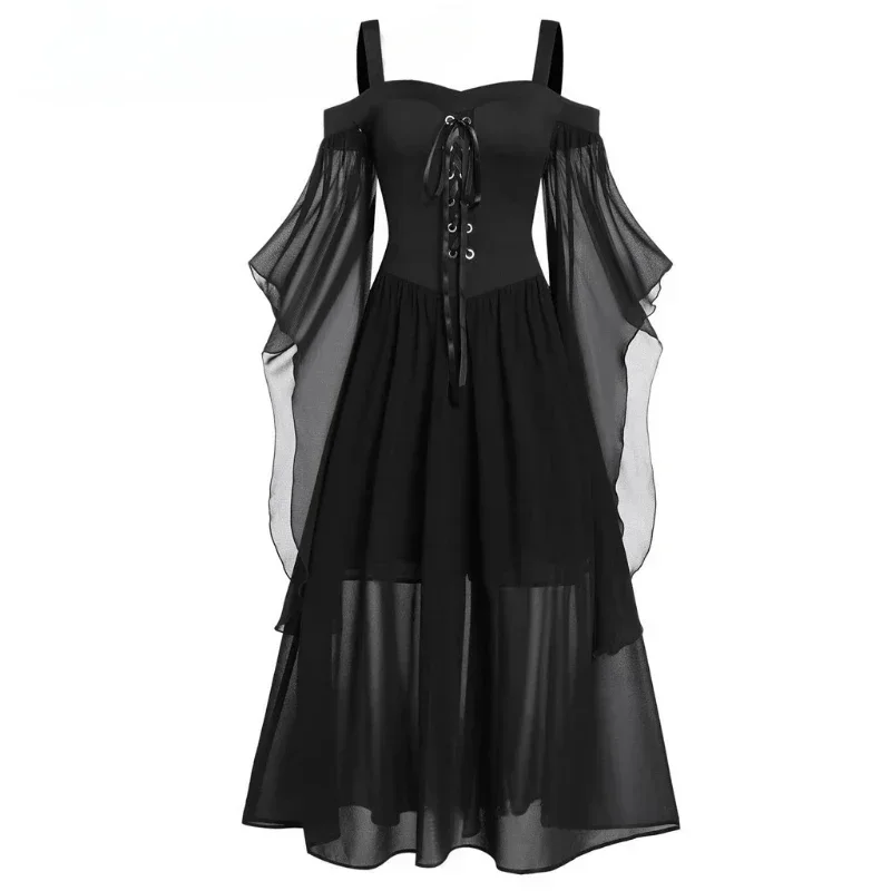 新しい中世魔女ドレス女性のためのハロウィンカーニバル女性プラ - Medieval Renaissance Dress Women のレビューと価格