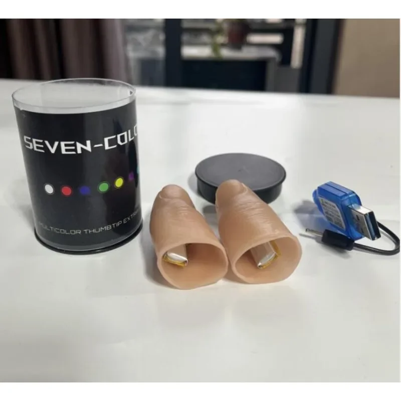 7 色 LED ライト親指マジックヒントスーパーライトトリッ - Thumb Tip Magic Trick Set のレビューと価格