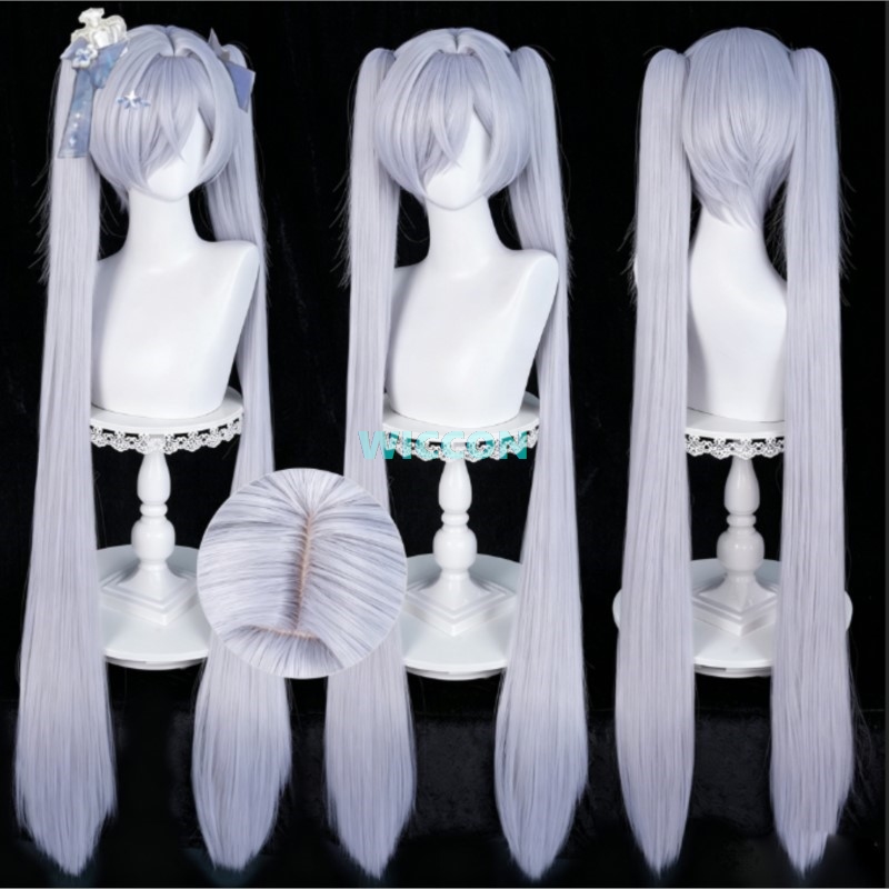 シンデレラコスプレウィッグ シルバーブルーパープルミックスウ - Anime Cosplay Wig Heat Resistant のレビューと価格