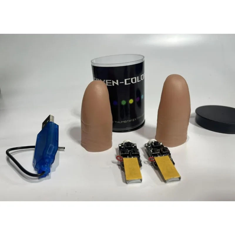 プロのマジックトリック用ライトセット,超軽量,7色,LED, - Thumb Tip Magic Trick Set のレビューと価格