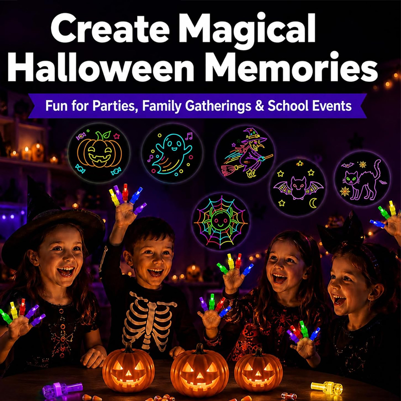 4/40個 ハロウィン LEDフィンガーライト ネオン パー - Glow In The Dark Party Glasses のレビューと価格