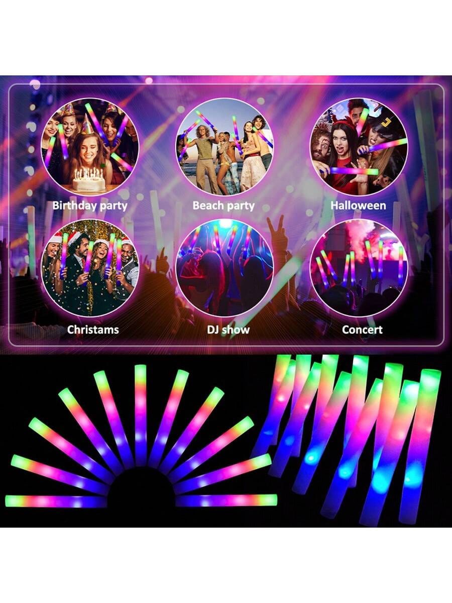 発光フォームスティック 鮮やかな電気マルチカラーRGB 30 - Flashing Led Foam Sticks Party のレビューと価格