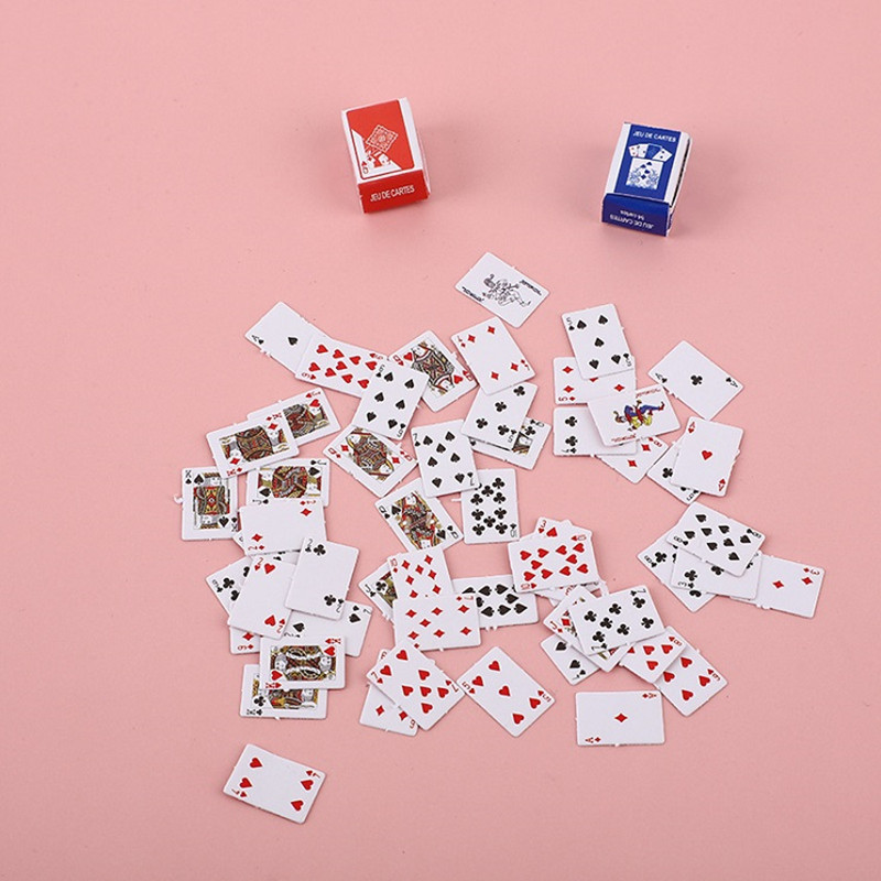 1 セットミニポーカートランプかわいいミニチュアゲーム面白い - Prank Toys のレビューと価格