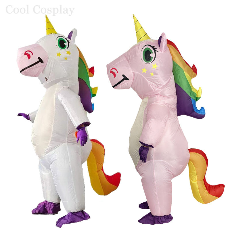 大人用ユニコーン恐竜ウサギインフレータブルコスチューム動物ロ - Inflatable Dinosaur Costume Adult のレビューと価格
