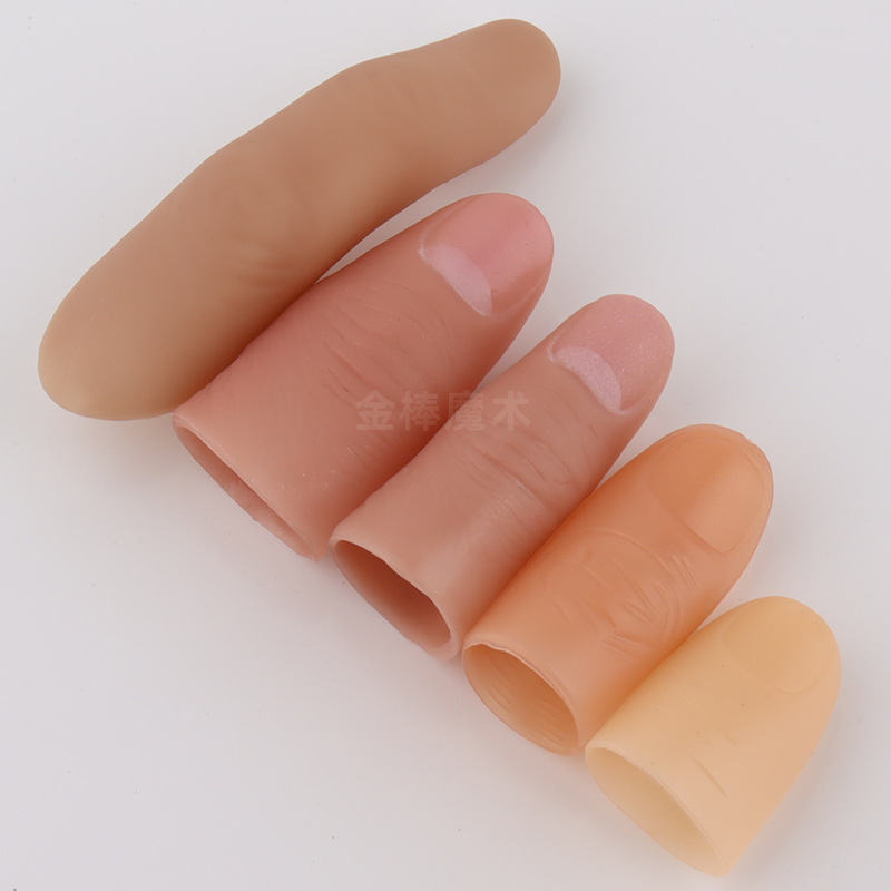 5pc マジック偽親指セット現実的なソフト指先マジシャンティ - Thumb Tip Magic Trick Set のレビューと価格