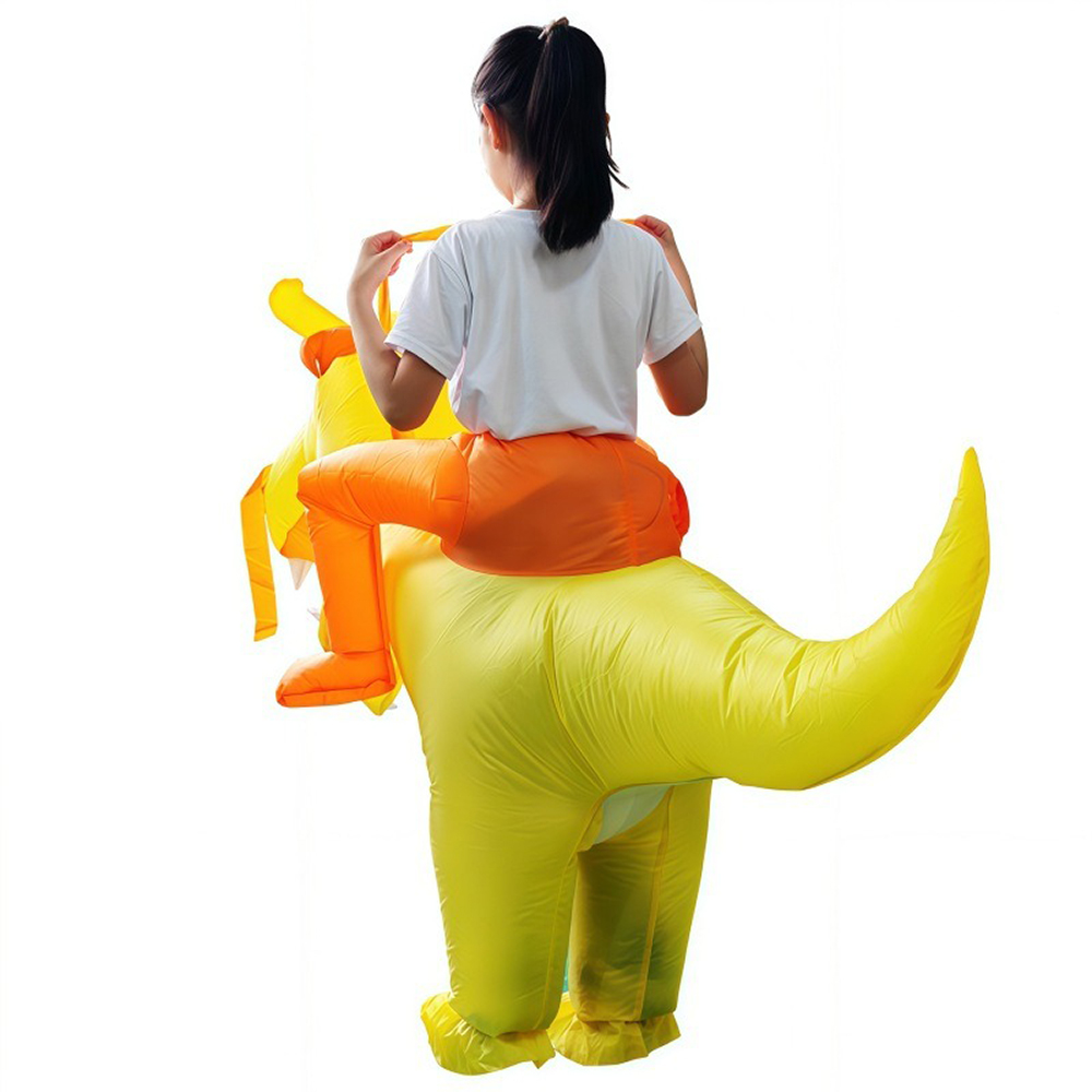 子供用恐竜インフレータブルスーツ黄色い動物漫画人形コスチュー - Inflatable Dinosaur Costume Adult のレビューと価格