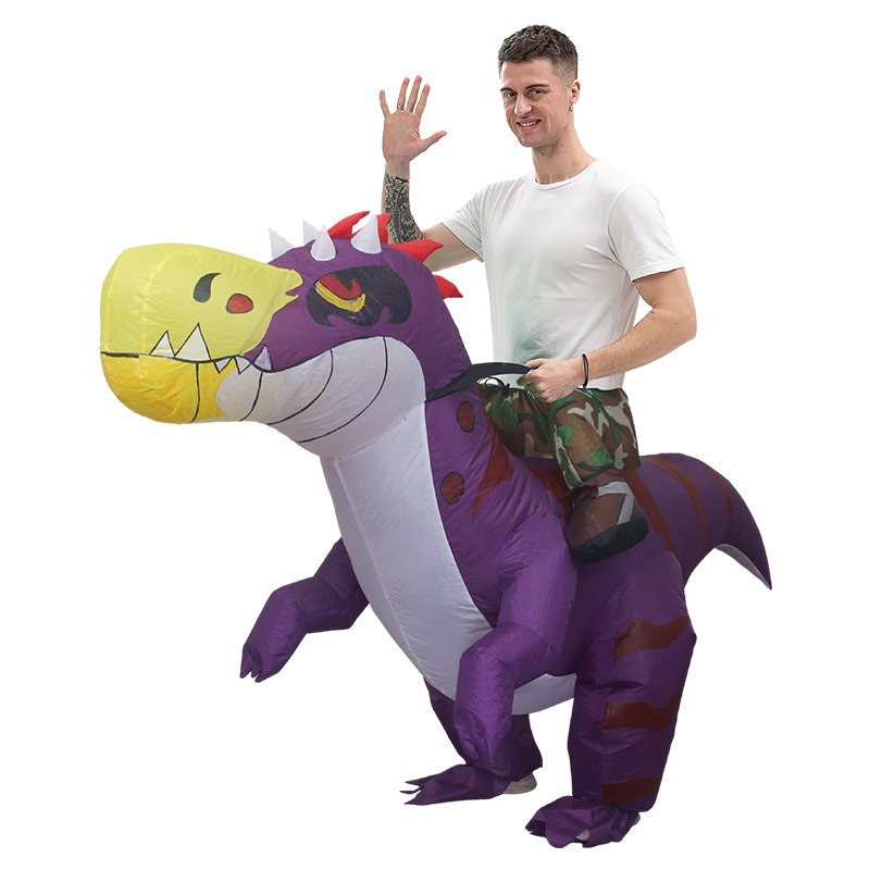 ハロウィン恐竜インフレータブルドレス面白い乗馬動物漫画人形親 - Inflatable Dinosaur Costume Adult のレビューと価格