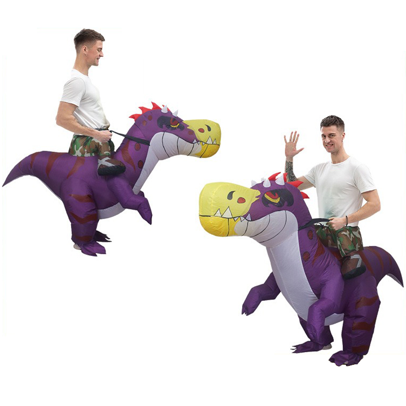ハロウィン恐竜インフレータブルドレス面白い乗馬動物漫画人形親 - Inflatable Dinosaur Costume Adult のレビューと価格