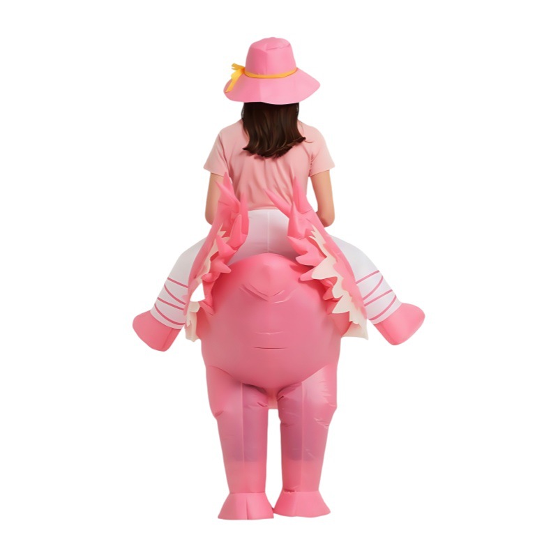 ピンクのフラミンゴの着ぐるみ、膨らませて着るコスチューム、漫 - Costumes のレビューと価格