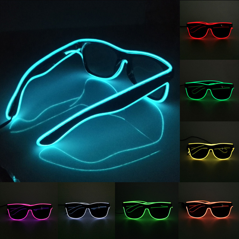 新しい Led メガネライトレイブパーティー光るメガネ Le - Glow In The Dark Party Glasses のレビューと価格