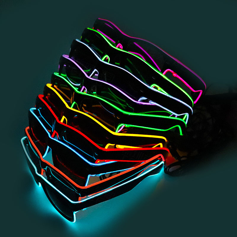 新しい Led メガネライトレイブパーティー光るメガネ Le - Glow In The Dark Party Glasses のレビューと価格