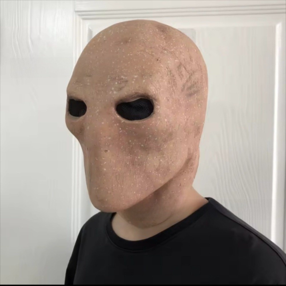 顔のない男ハロウィンスレンダーマンマスクドレスアップリアルな - Latex Alien Mask Realistic のレビューと価格