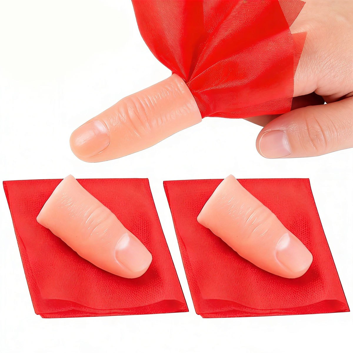 3セット スカーフ・バニッシュマジック サムチップ - フィ - Thumb Tip Magic Trick Set のレビューと価格