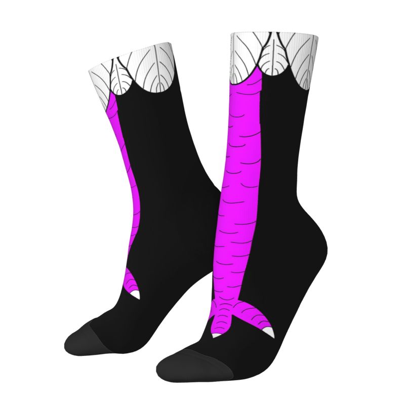 面白い鶏の足ドレスドレスソックス男性用女性用暖かいファッショ - Funny Chicken Leg Socks のレビューと価格