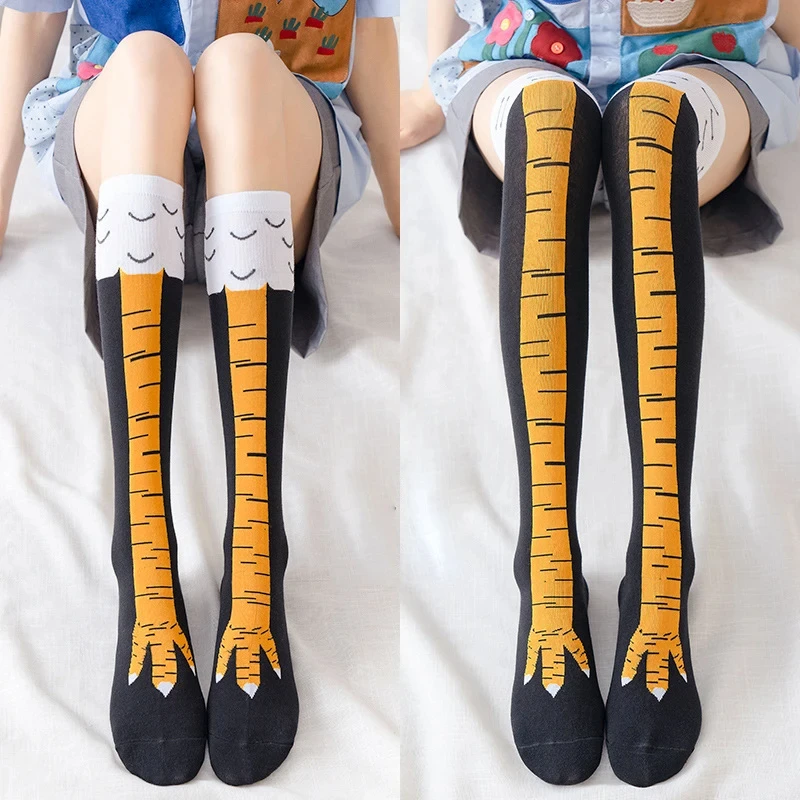 面白い鶏の足ストッキング オーバーニー圧力薄脚ロングストッキ - Funny Chicken Leg Socks のレビューと価格