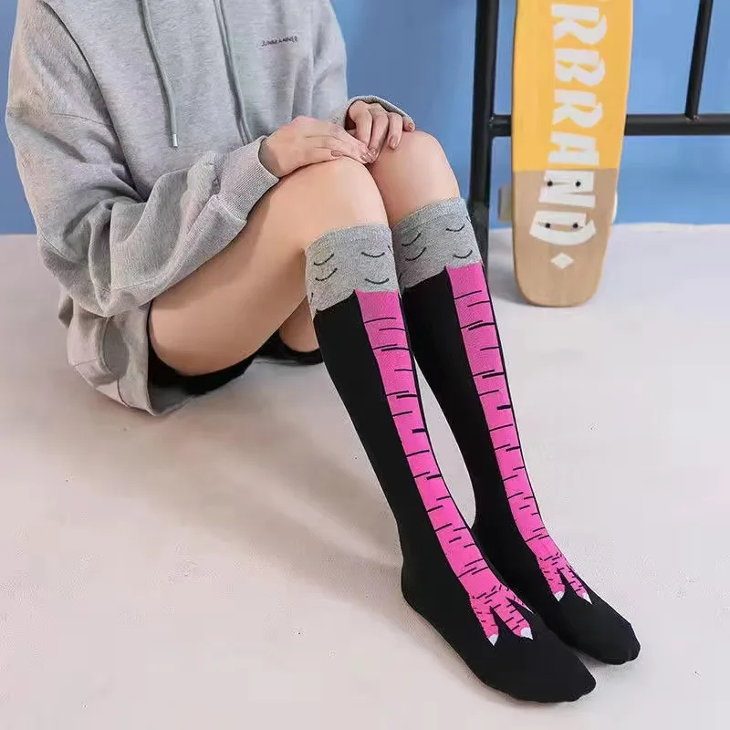 面白い鶏の足ストッキング オーバーニー圧力薄脚ロングストッキ - Funny Chicken Leg Socks のレビューと価格