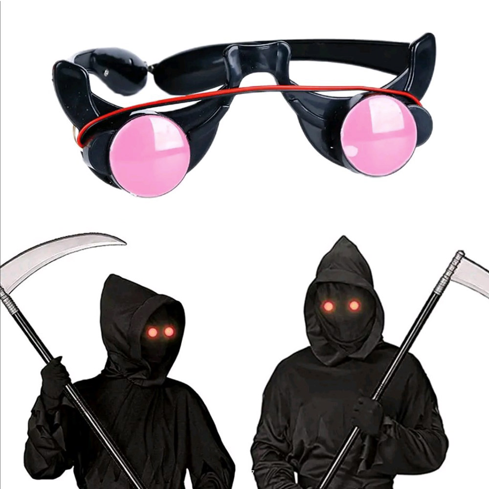 ハロウィーンのホラーレッドアイグラスのアクセサリー、面白い、 - Glow In The Dark Party Glasses のレビューと価格