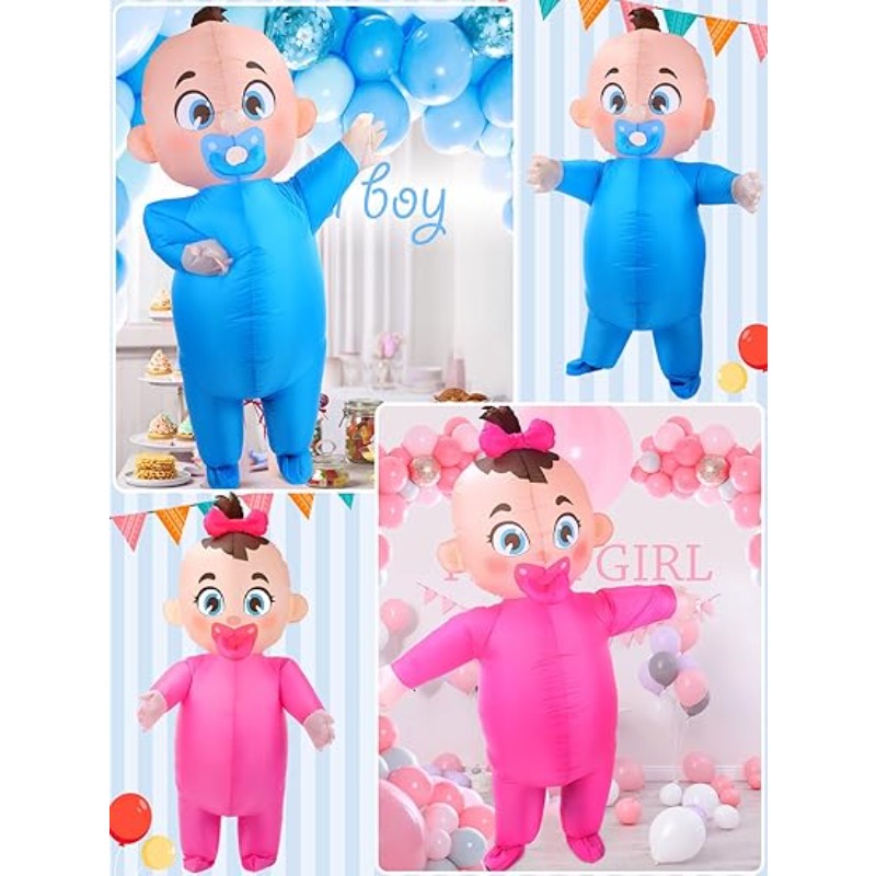 大人用のかわいいベビーインフレータブルコスチューム2個セット - Costumes のレビューと価格