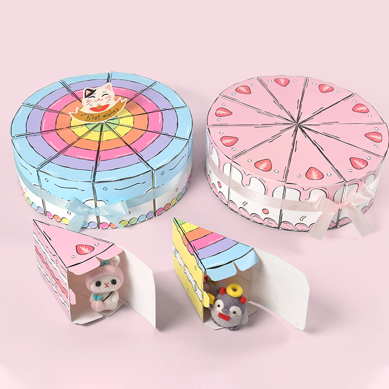 三角形のケーキ型紙製ギフトボックス。クリエイティブなキャンデ - Party Supplies のレビューと価格