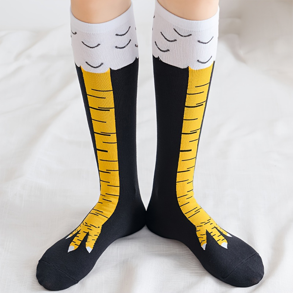 1足 レディース ニーハイソックス トレンド カートゥーン  - Funny Chicken Leg Socks のレビューと価格