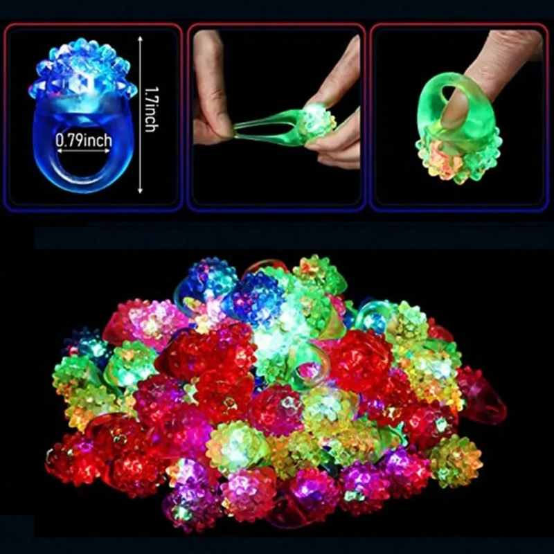 20/30/50 個光るリング LED ライトアップ発光リン - Glow In The Dark Party Glasses のレビューと価格