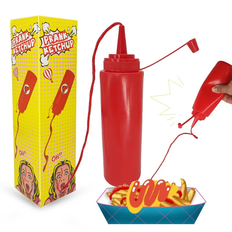 面白いいたずらケチャップボトル 実用的なジョーク トマトソー - Prank Toys のレビューと価格
