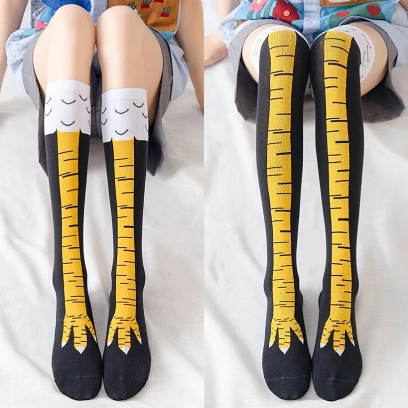 面白い鶏の足ストッキングオーバーニー圧力薄脚ロングストッキン - Funny Chicken Leg Socks のレビューと価格