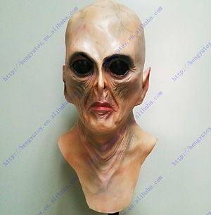 デラックスエイリアンマスクリアルなラテックス全頭マスクコスチ - Latex Alien Mask Realistic のレビューと価格