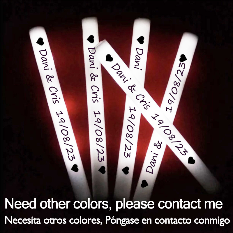 60/100/500 個 LED グロースティックパーソナラ - Flashing Led Foam Sticks Party のレビューと価格