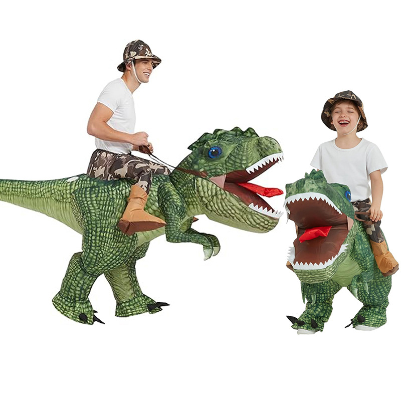 最新の人気商品：空気で膨らませて着用するタイプのティラノサウ - Inflatable Dinosaur Costume Adult のレビューと価格