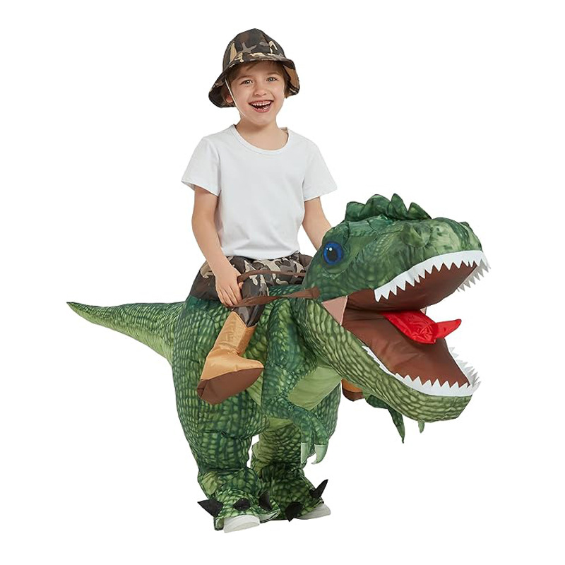 最新の人気商品：空気で膨らませて着用するタイプのティラノサウ - Inflatable Dinosaur Costume Adult のレビューと価格