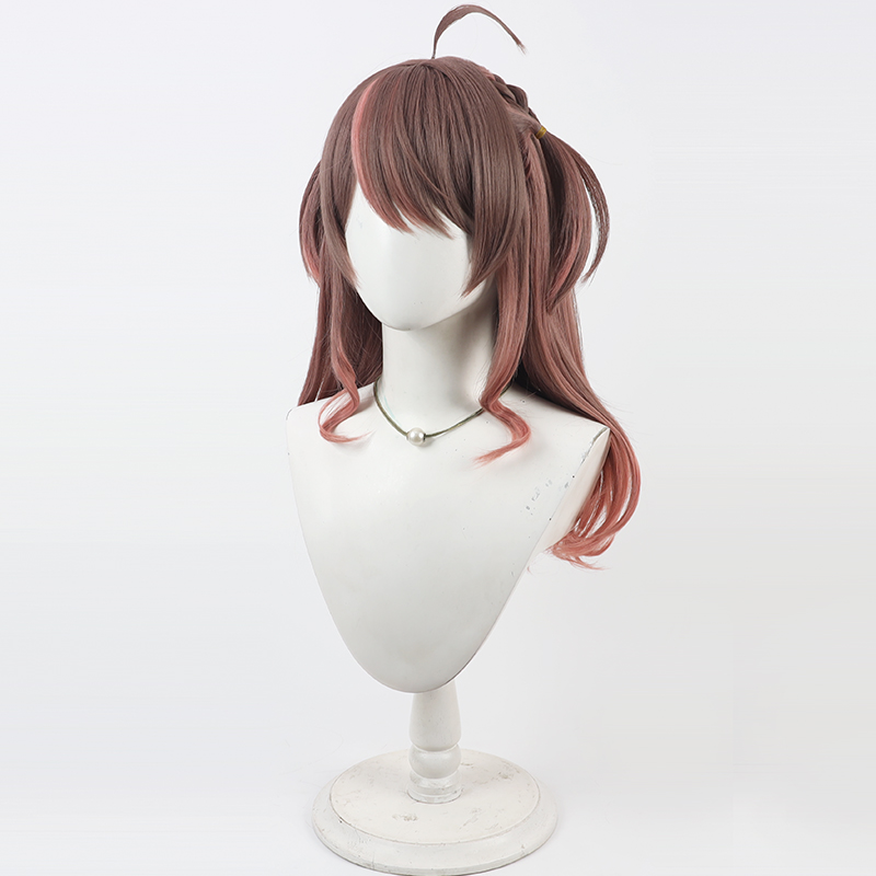 夏色祭りコスプレウィッグ Vtuber ブラウンピンク人工毛 - Anime Cosplay Wig Heat Resistant のレビューと価格
