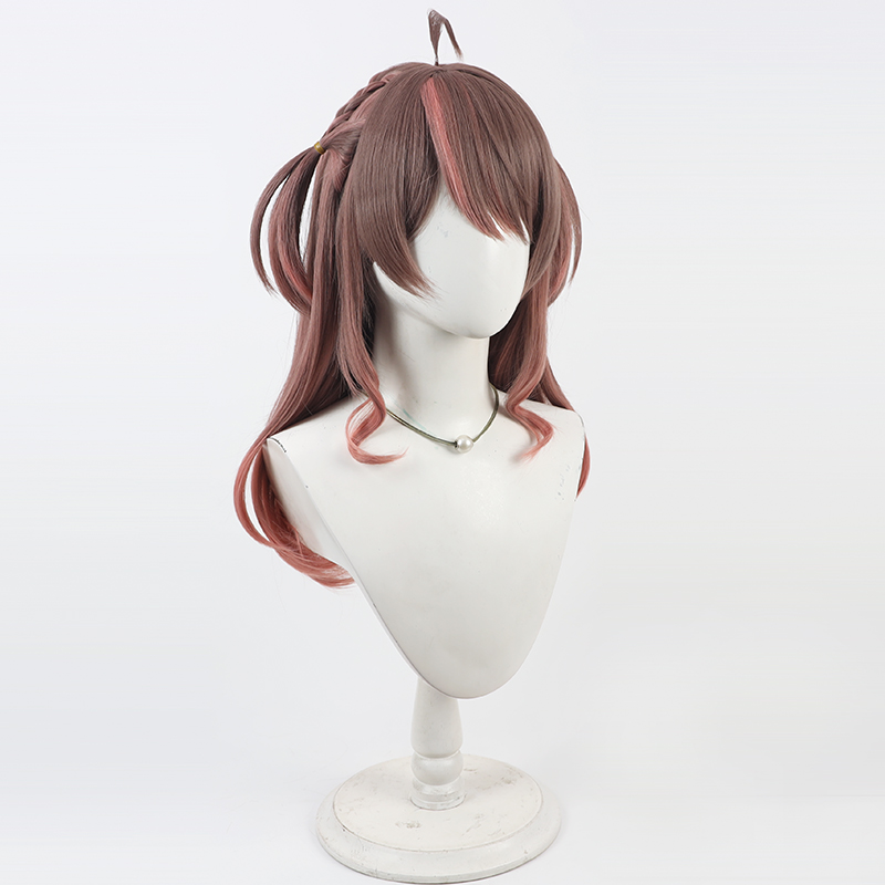 夏色祭りコスプレウィッグ Vtuber ブラウンピンク人工毛 - Anime Cosplay Wig Heat Resistant のレビューと価格