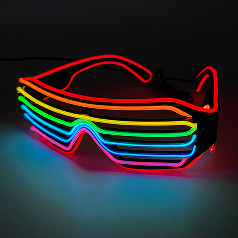 男性と女性のための明るいメガネ、蛍光LED、ライトアップ、パ - Glow In The Dark Party Glasses のレビューと価格